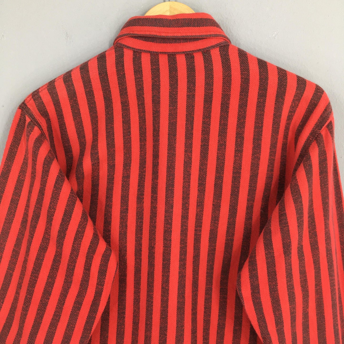 St Johns Bay Vertical Stripes Flannel Thick Shirt Medium