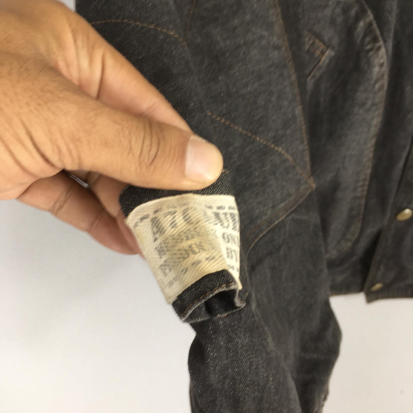 1990's Members Only Bomber Denim Jacket XLarge