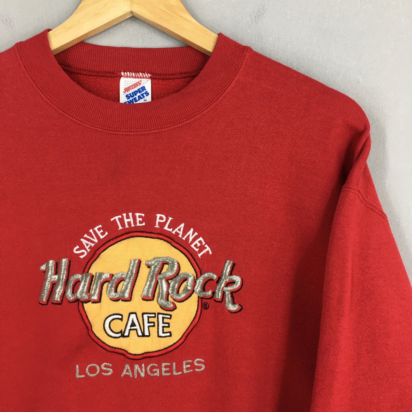 Hard Rock Cafe Los Angeles Red Sweatshirt Medium