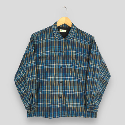 Issey Sport IS Plaid Checkered Shirt Small