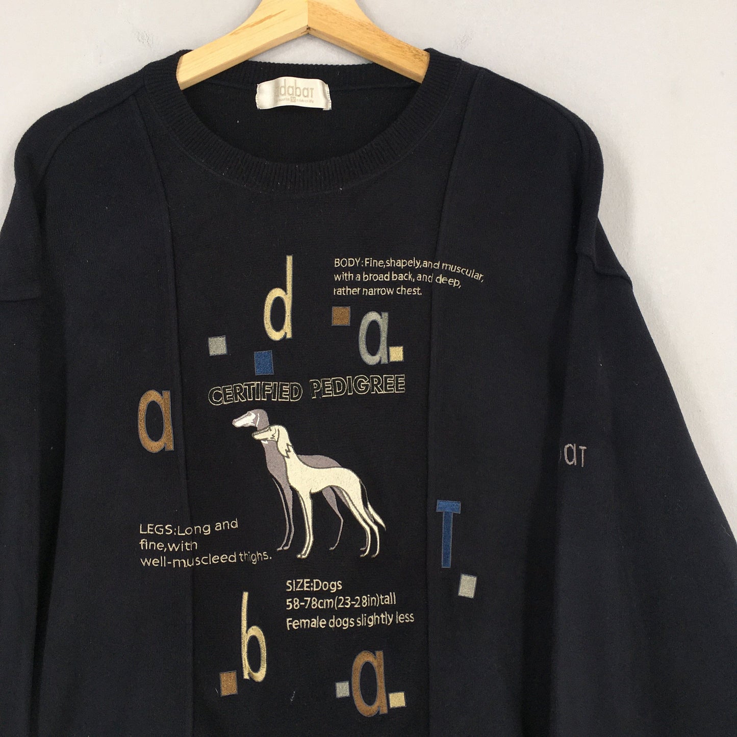 Adabat Dog Black Sweatshirt Large