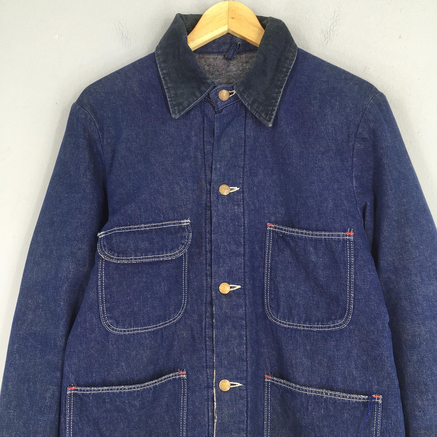 Wrangler Sanforized Blue Chore Denim Jacket Medium