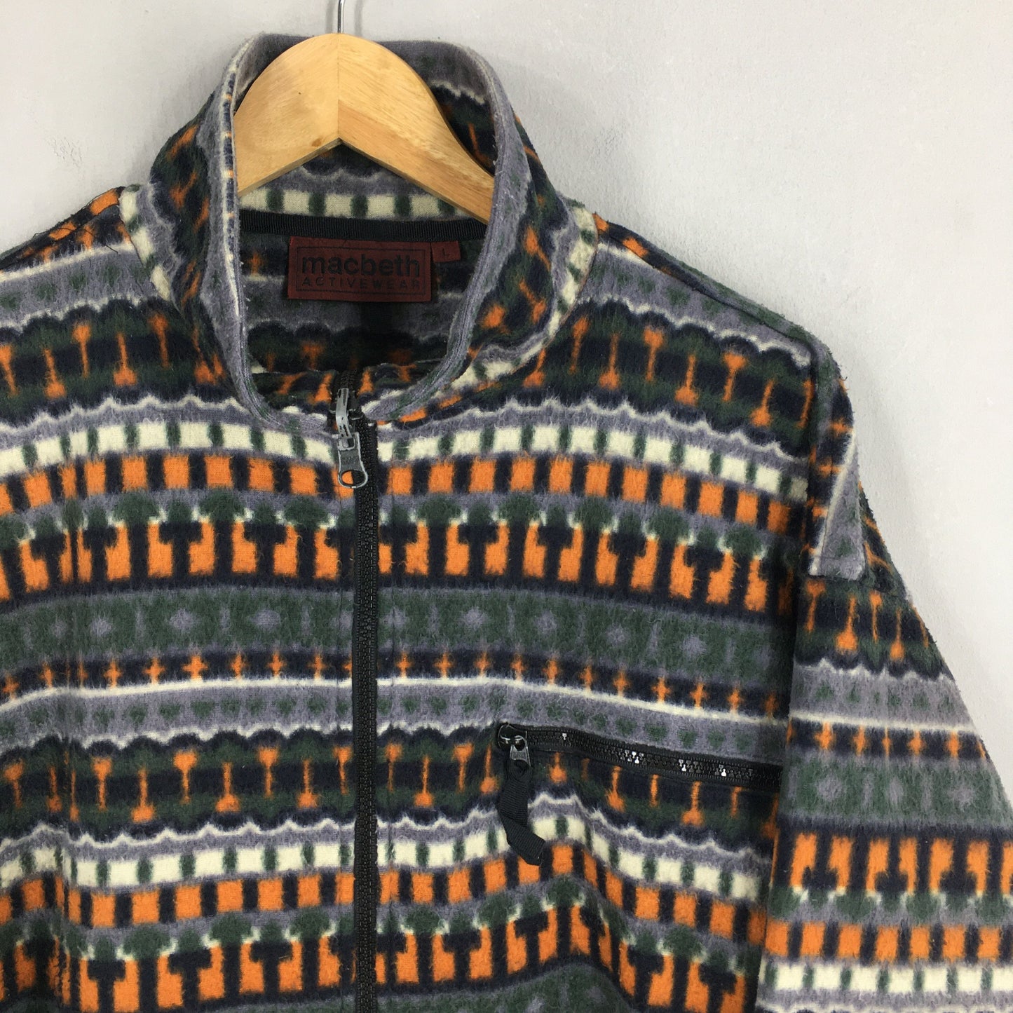 Macbeth Aztec Navajo Fleece Jacket Large