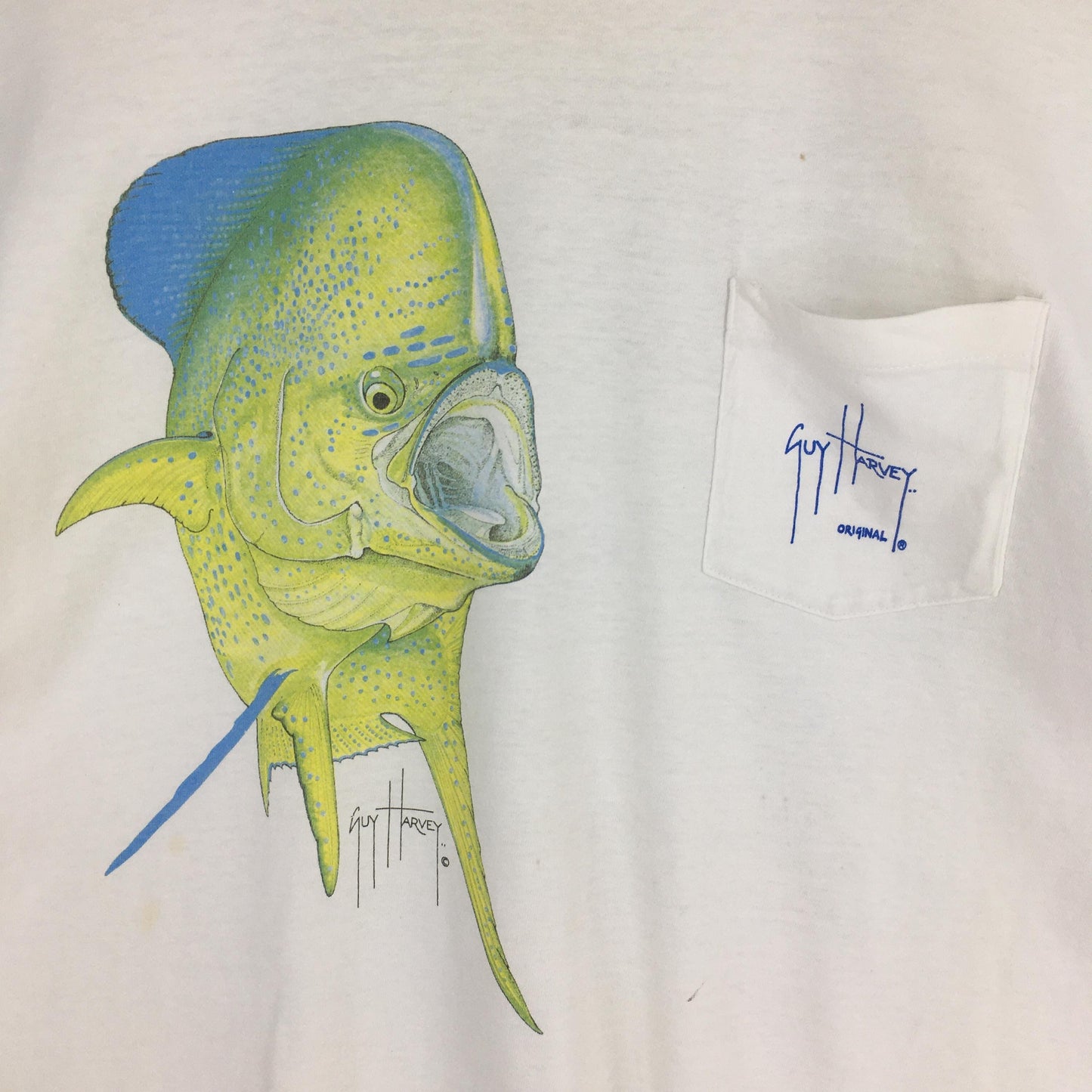 90s Guy Harvey Fishing White Tshirt Large