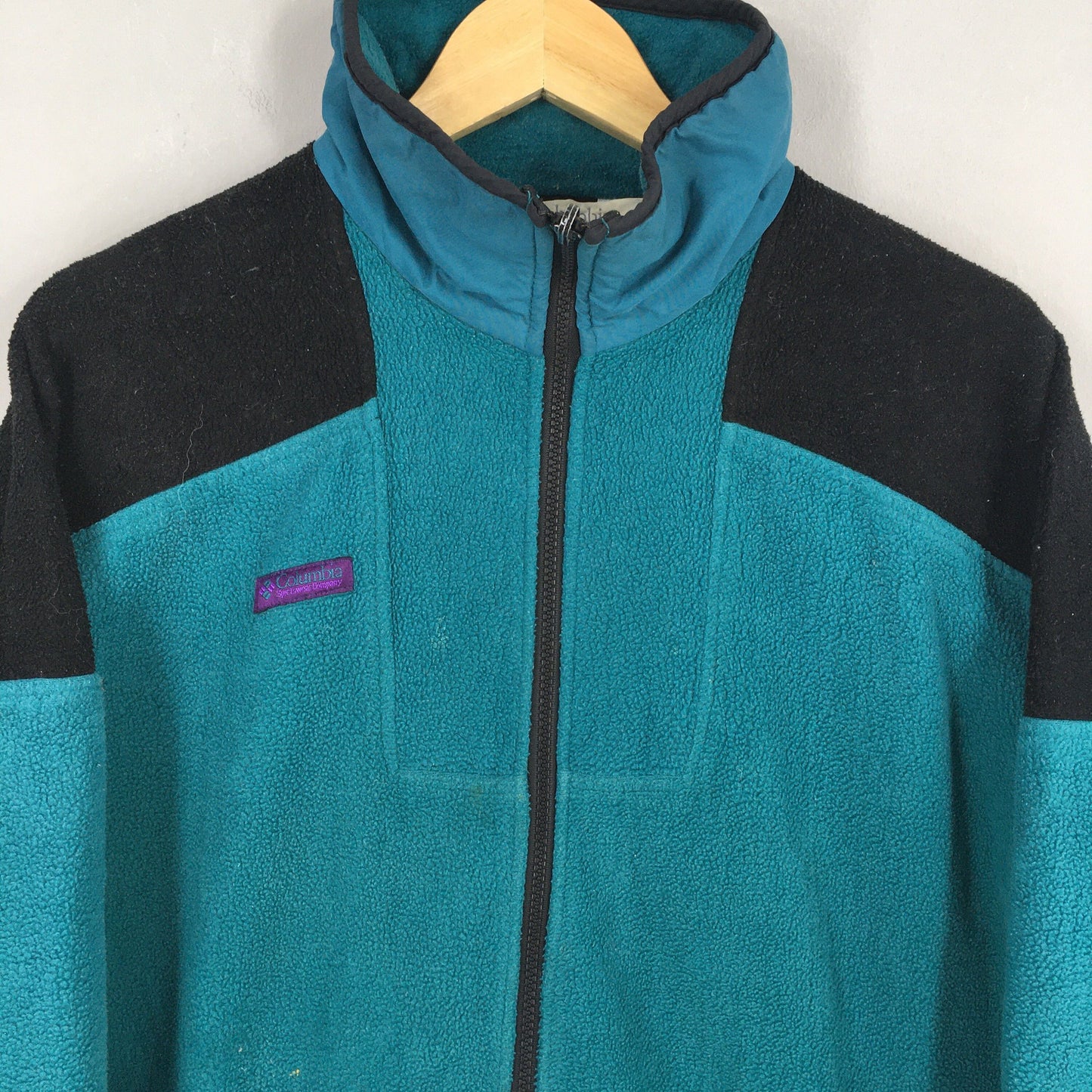 Columbia Fleece Green Sweater Medium