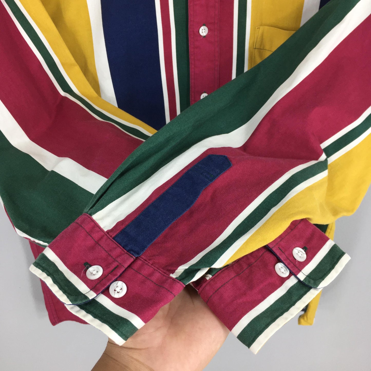 Multicolor Stripes Brushpopper Shirt Large