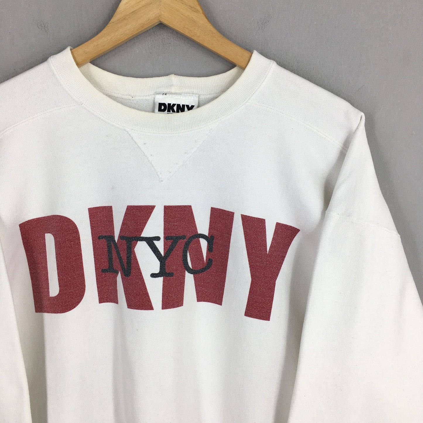 Dkny Jeans White Sweatshirt XXLarge