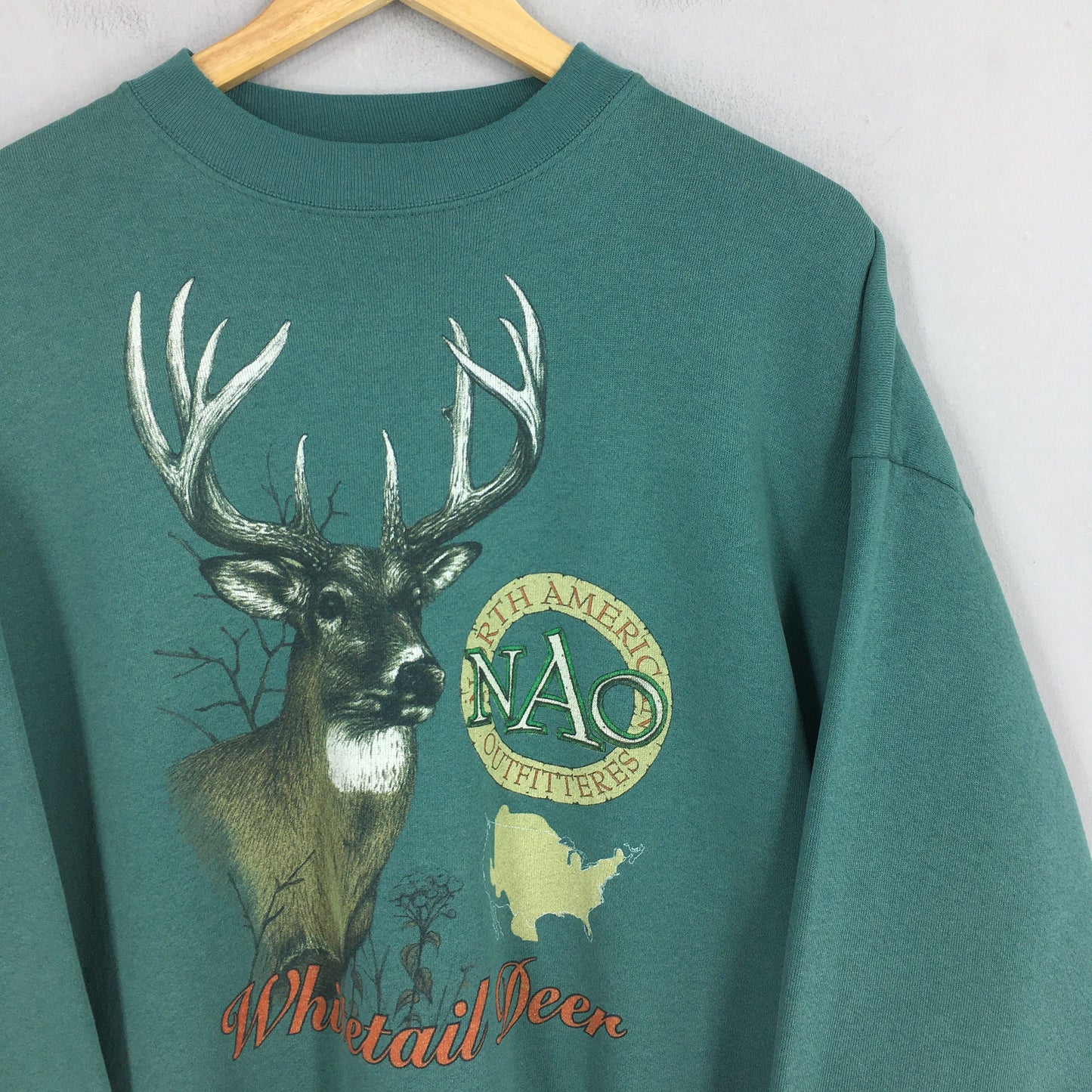 Whitetail Deer Animal Sweatshirt XLarge