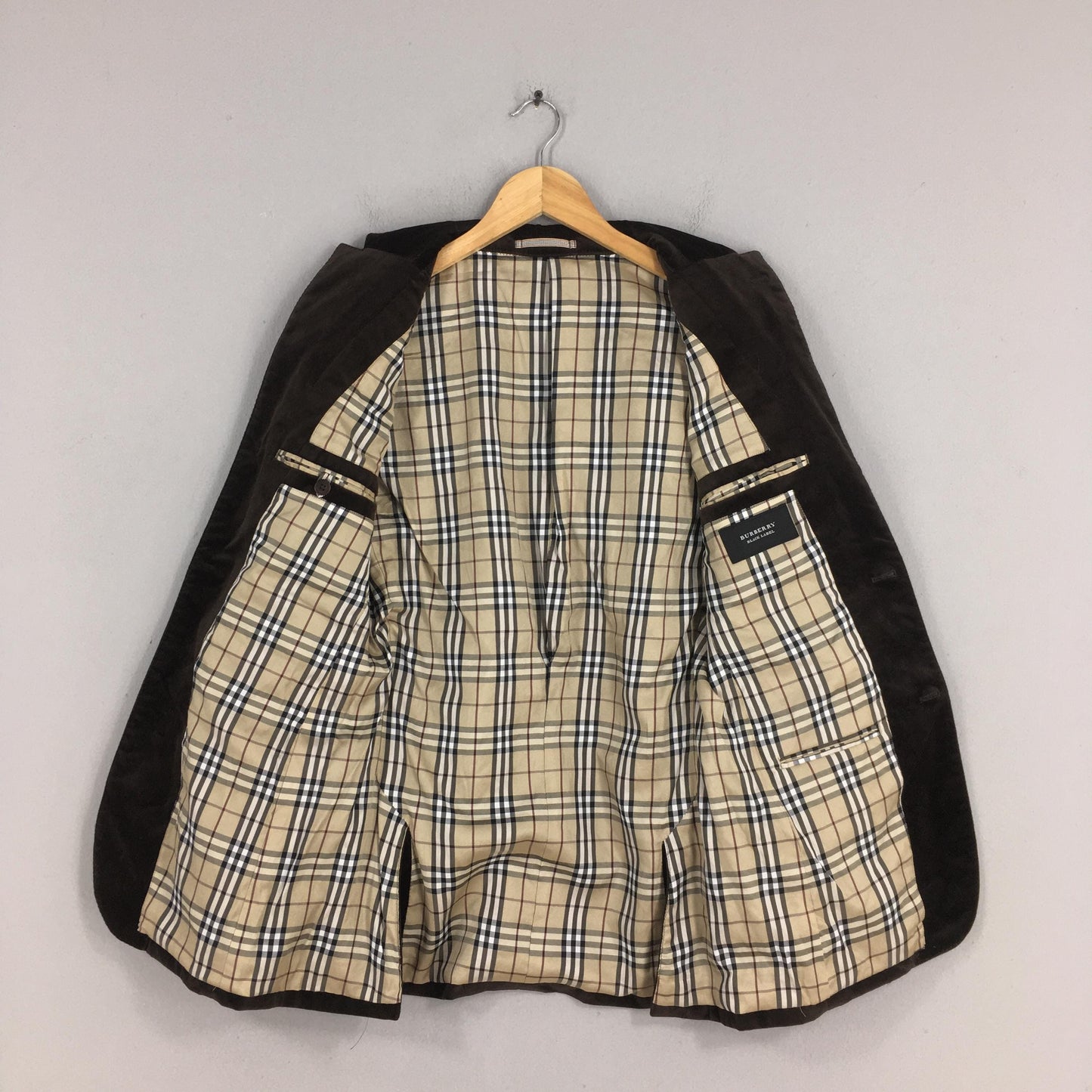 Burberrys England Dark Brown Corduroy Coat Small