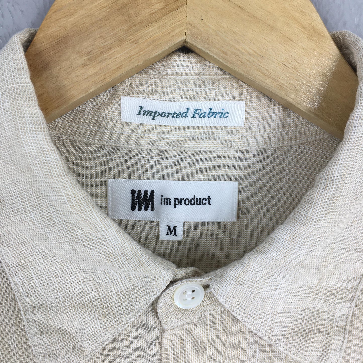 Issey Miyake Design Studio Beige Linen Shirt Medium