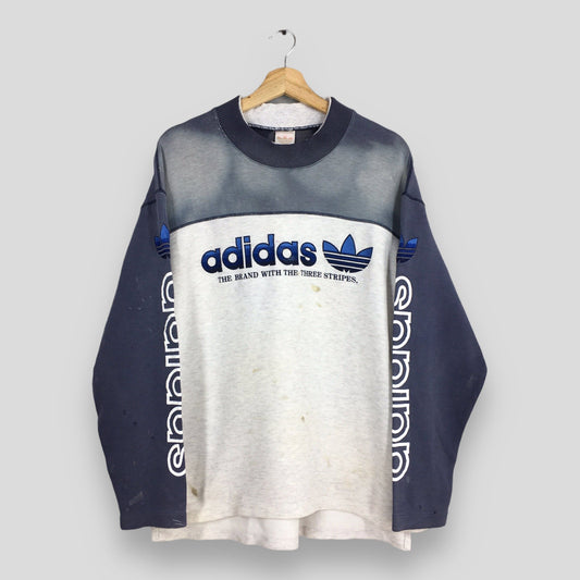 Adidas Trefoil Distressed Sweatshirt Medium