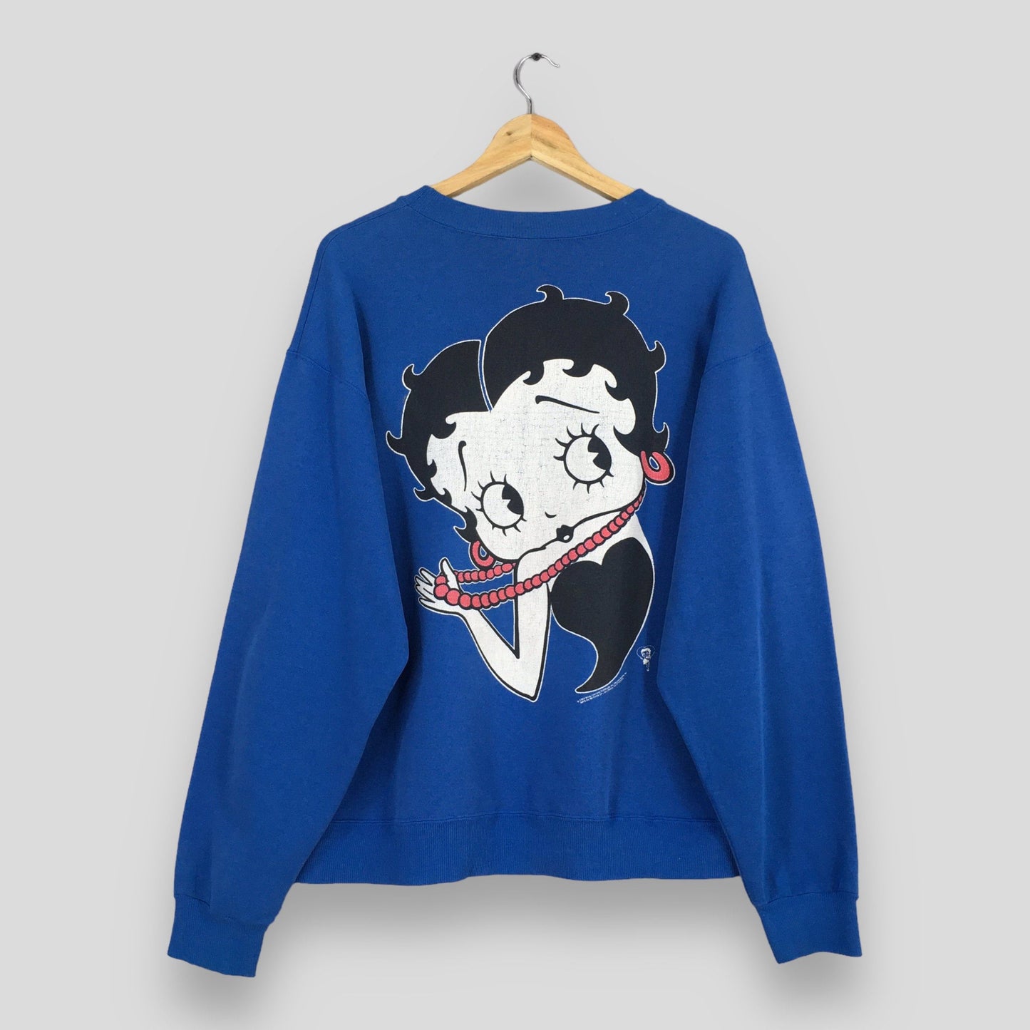 Betty Boop Blue Sweatshirt Large