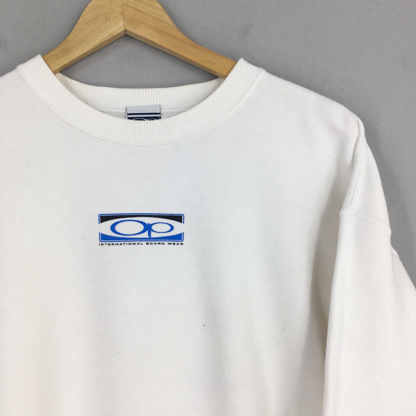 OP Ocean Pacific Surfing White Sweatshirt Medium