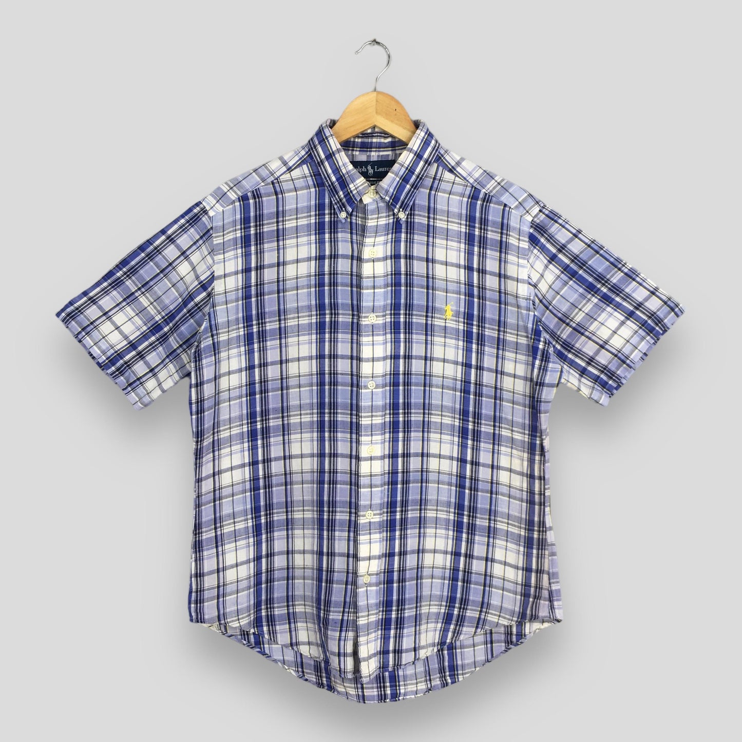 Polo Ralph Lauren Checkered Blue Shirt Large