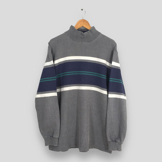 LL Bean Stripes Sweatshirt Large