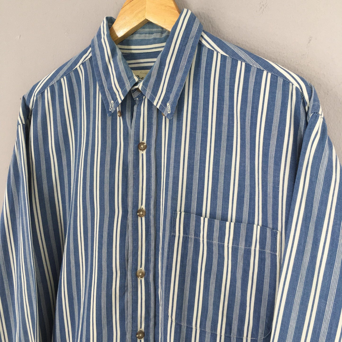 Eddie Bauer Striped Flannel Shirt Medium