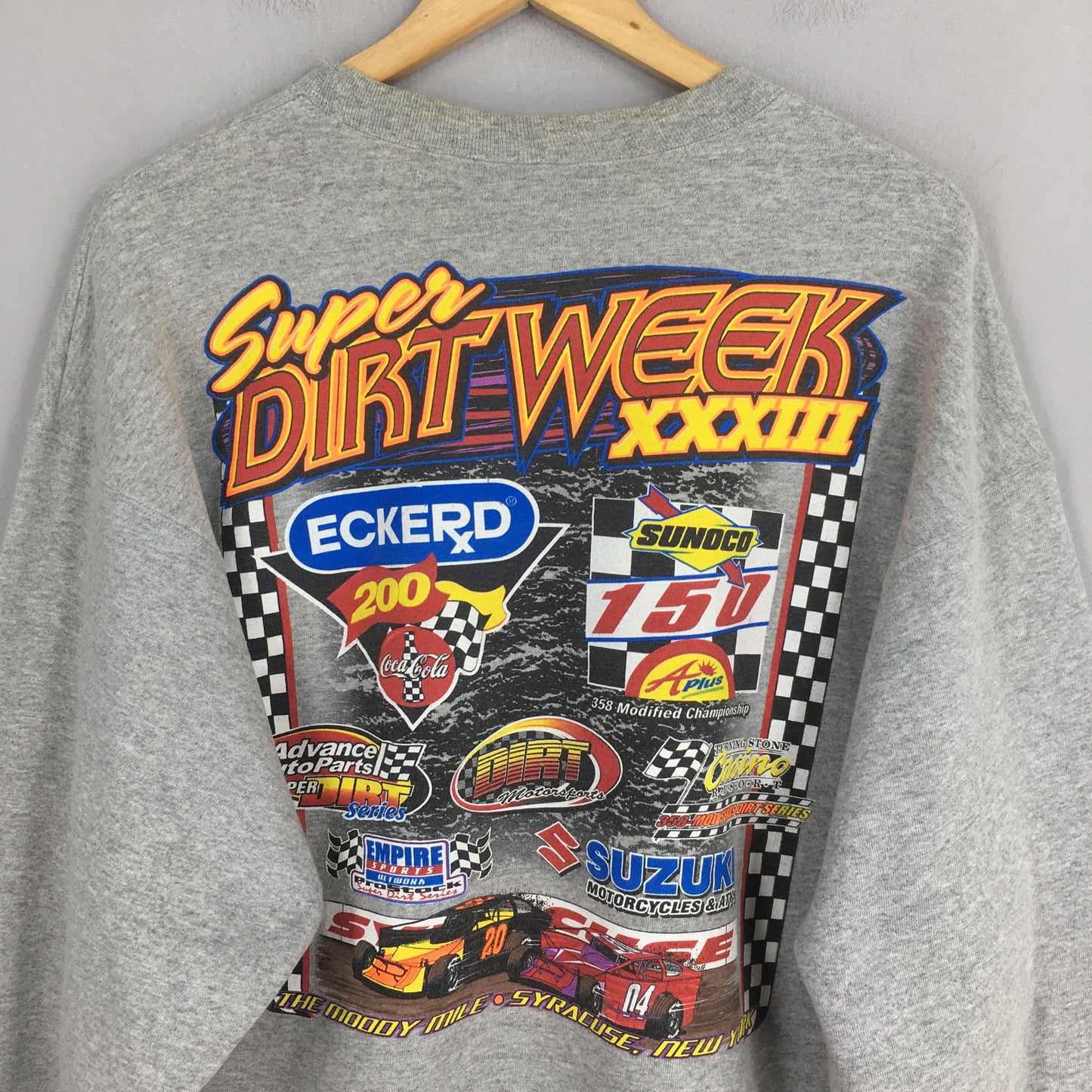 Super Dirt Week Racing Car Pullover Sweatshirt XLarge