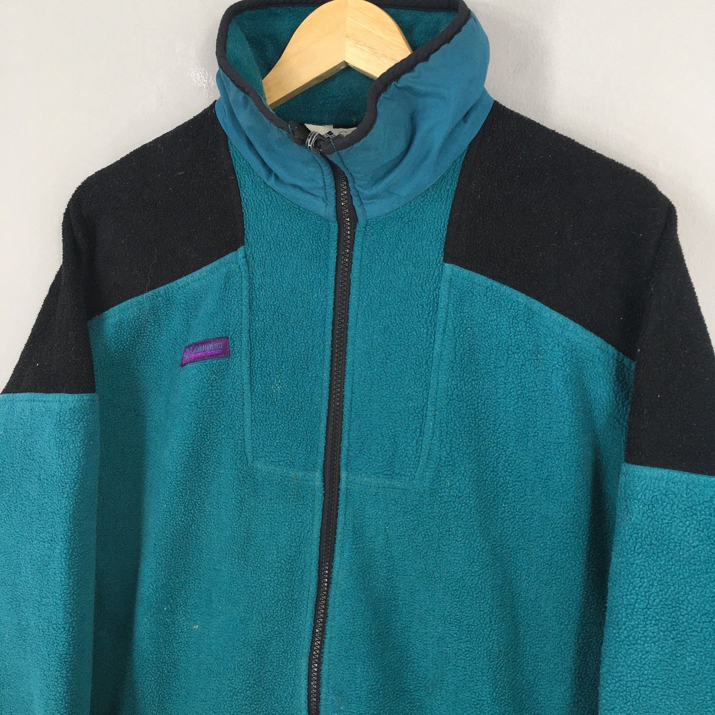 Columbia Fleece Green Sweater Medium