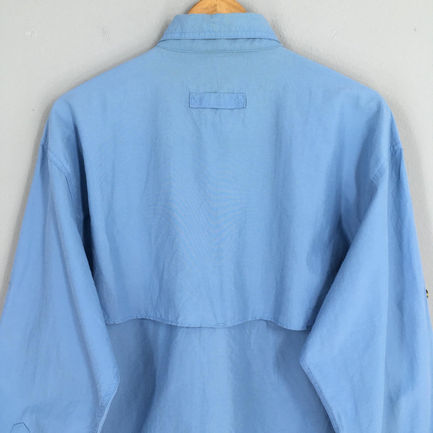 LL Bean Flannel Blue Plain Shirt XLarge