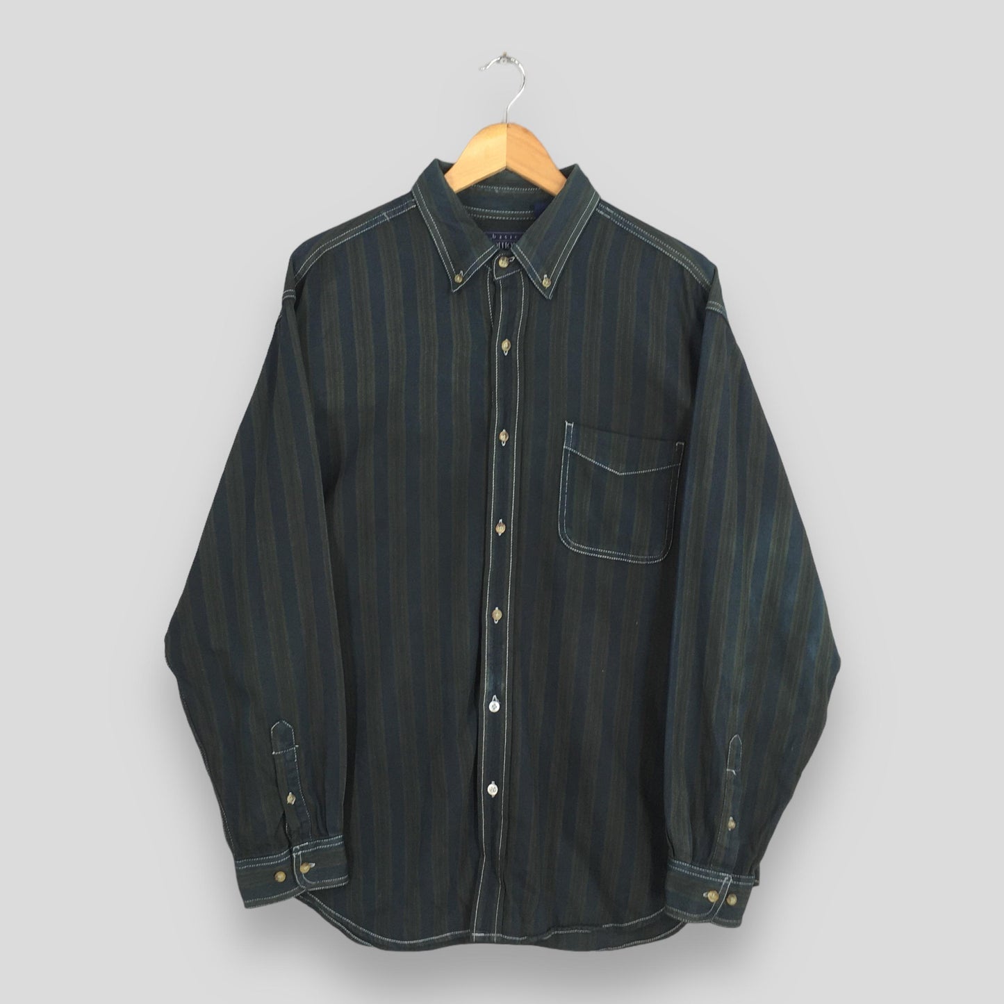 Basics Editions Multicolor Stripes Flannel Shirt Large