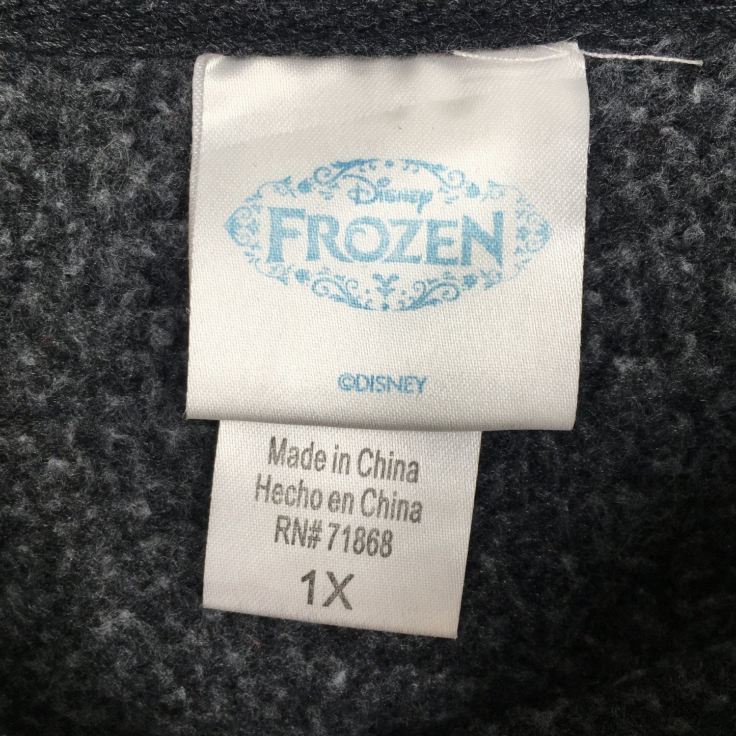 Frozen Movies Disney Ladies Gray Sweatshirt Medium