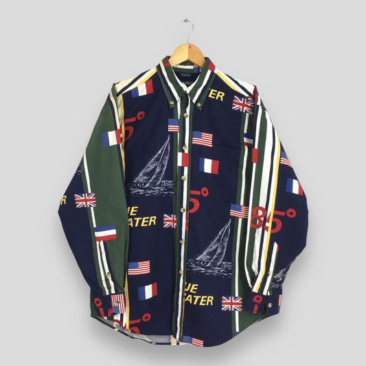 Nautica Country Flag Multicolor Shirt Medium