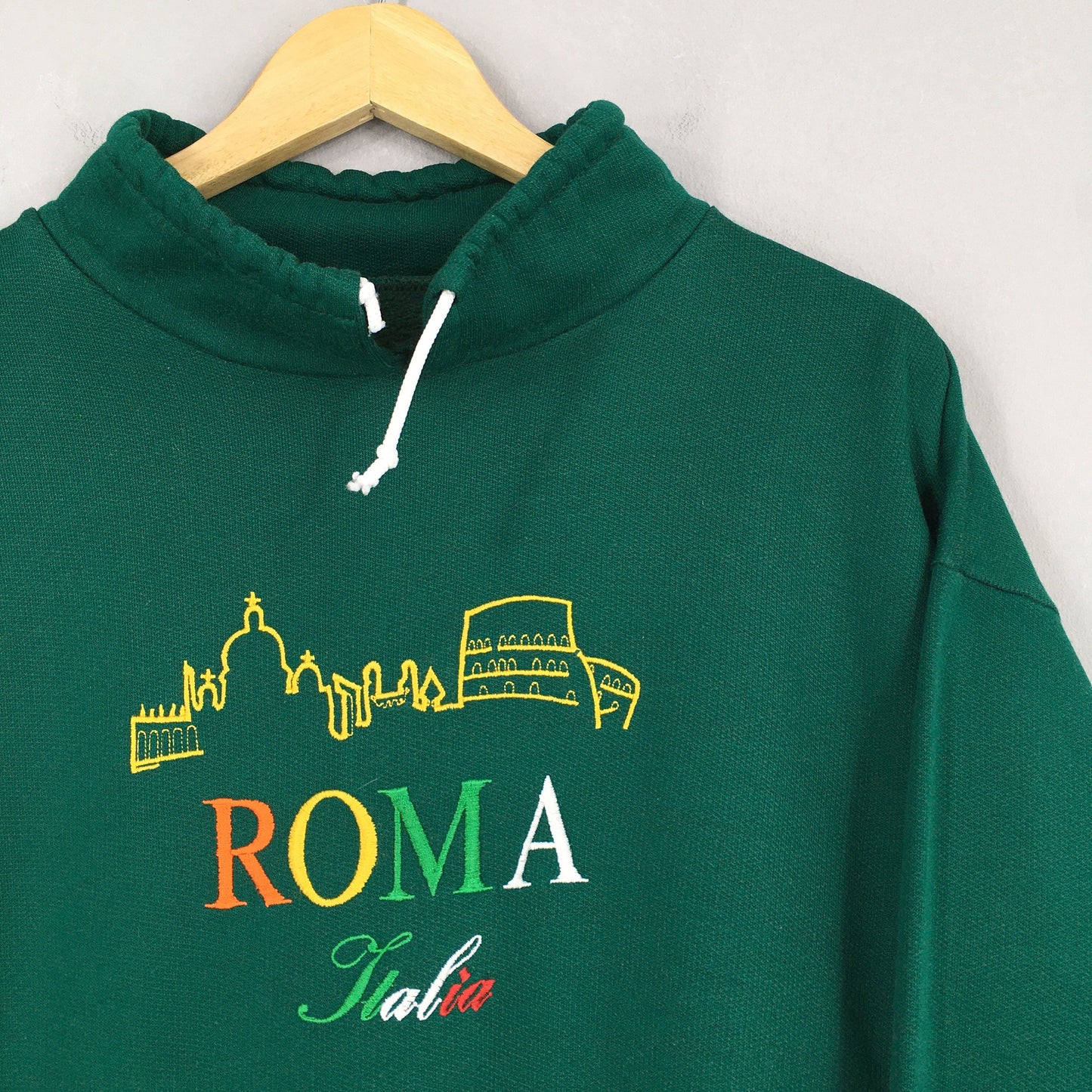 Roma Italia Pullover Green Jumper Medium