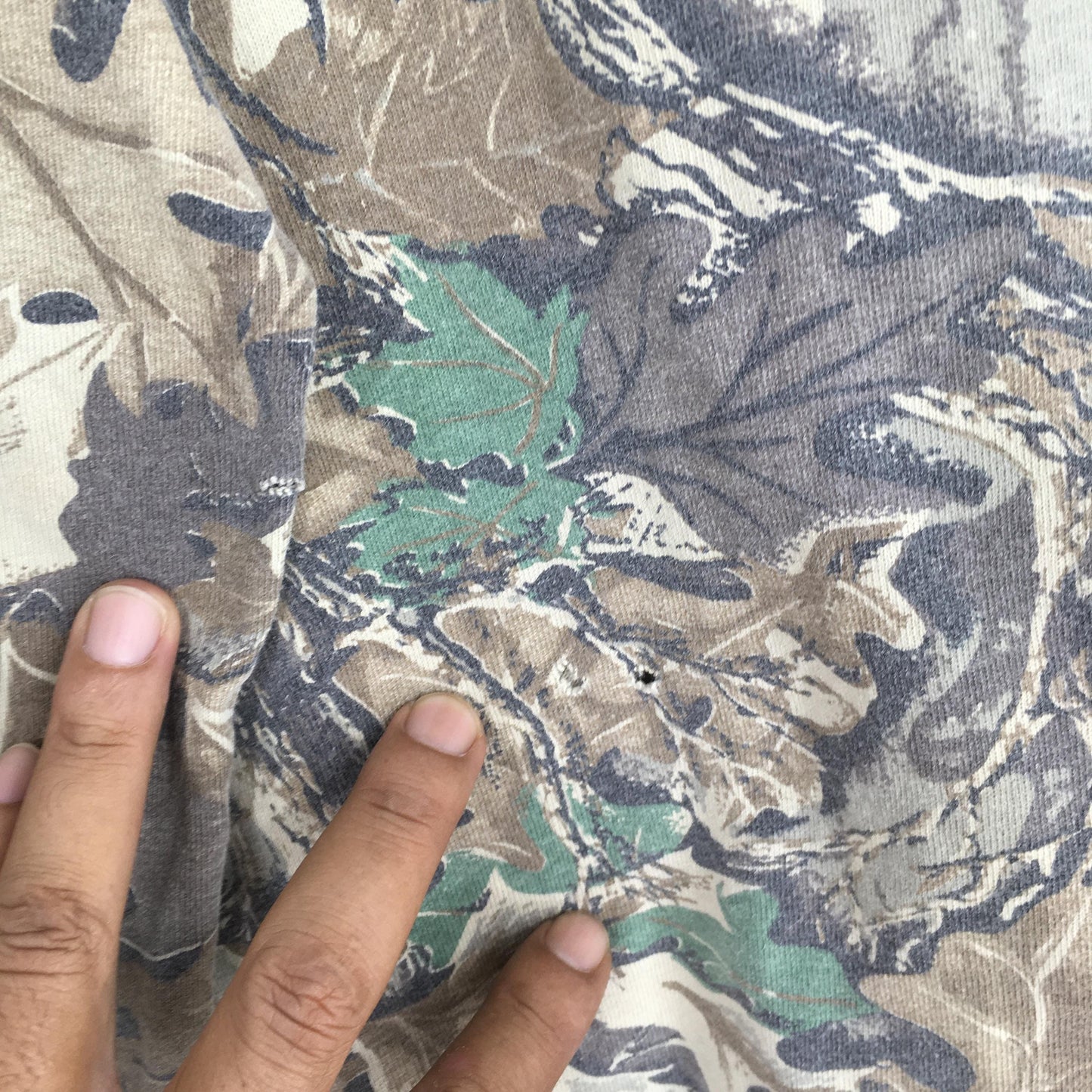 90s Red Head Mossy Oak Tree Camo Turtleneck Shirt Large