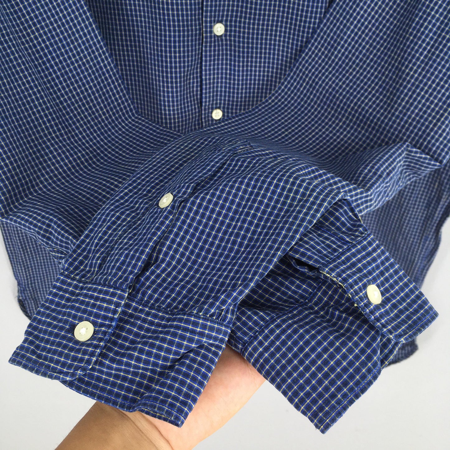 Polo Ralph Lauren Checkered Blue Flannel Shirt Large