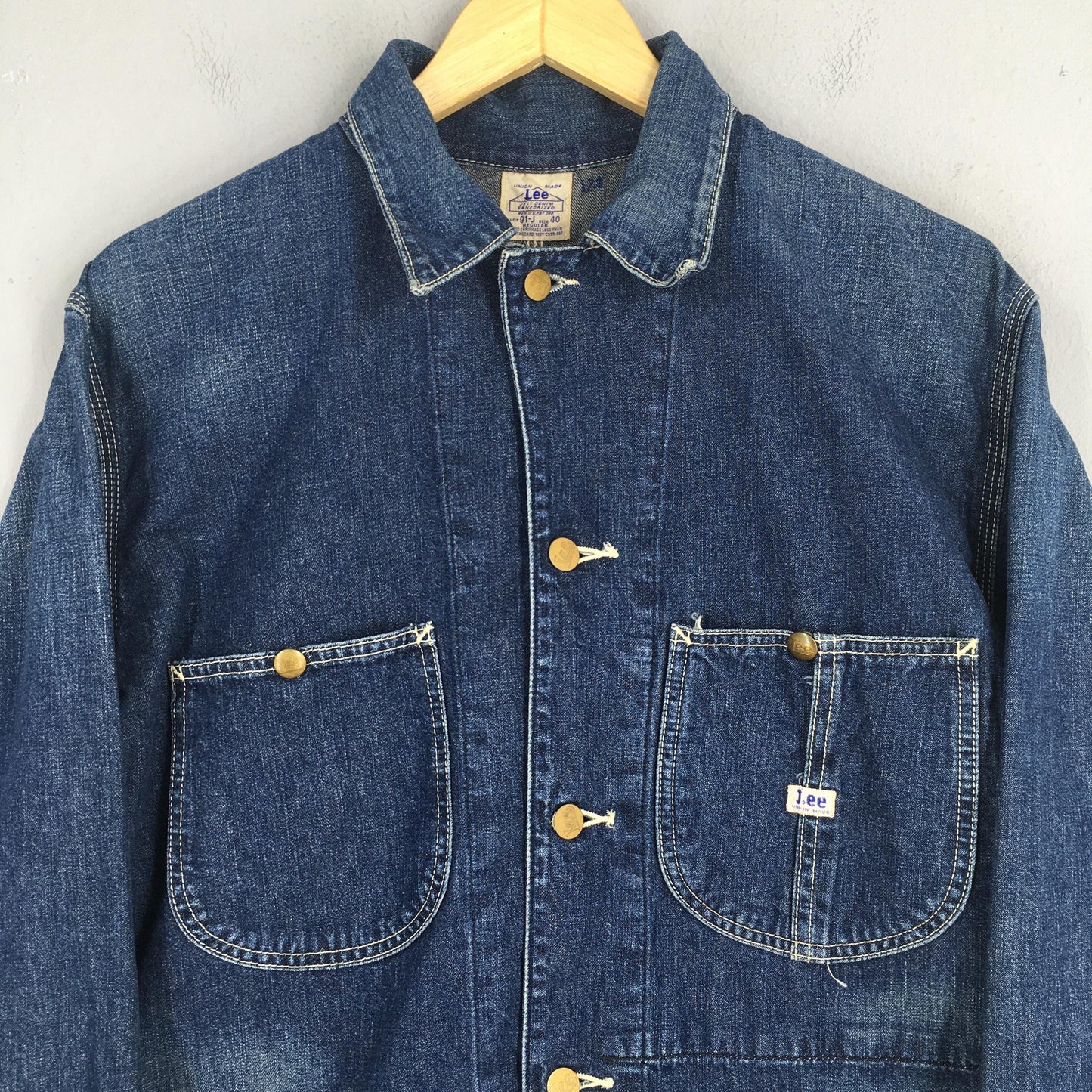 Lee Sanforized Denim Worker Jacket Medium