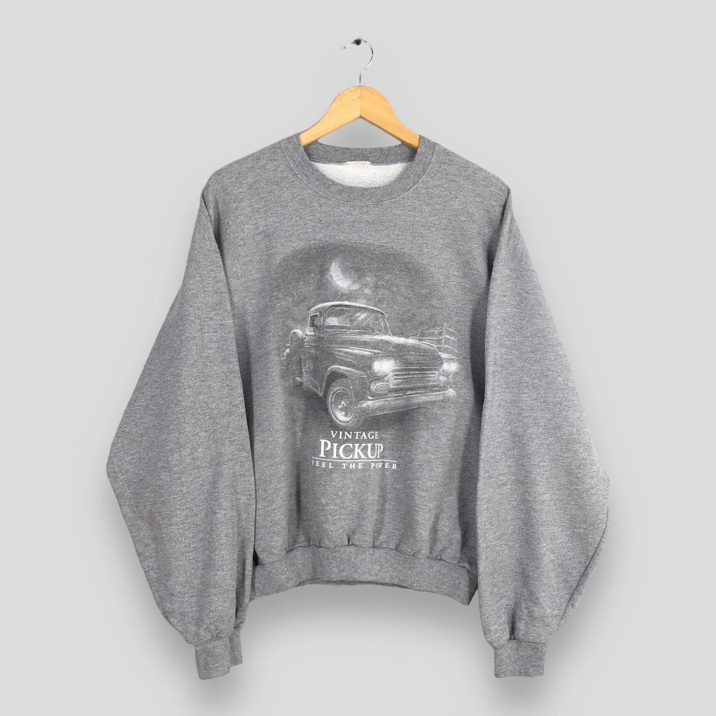 Classic Cool Pickups Cars Gray Sweatshirt Large