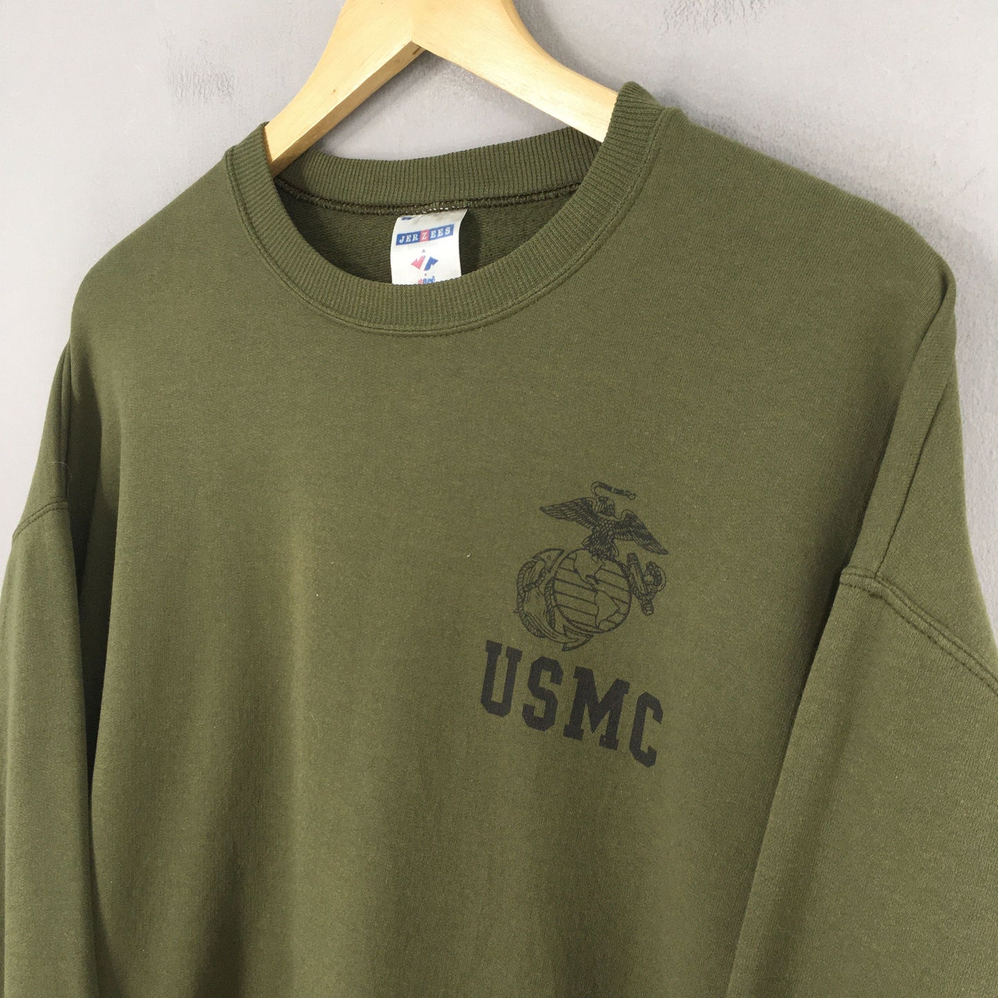 Usmc Marines Green Sweatshirt Large