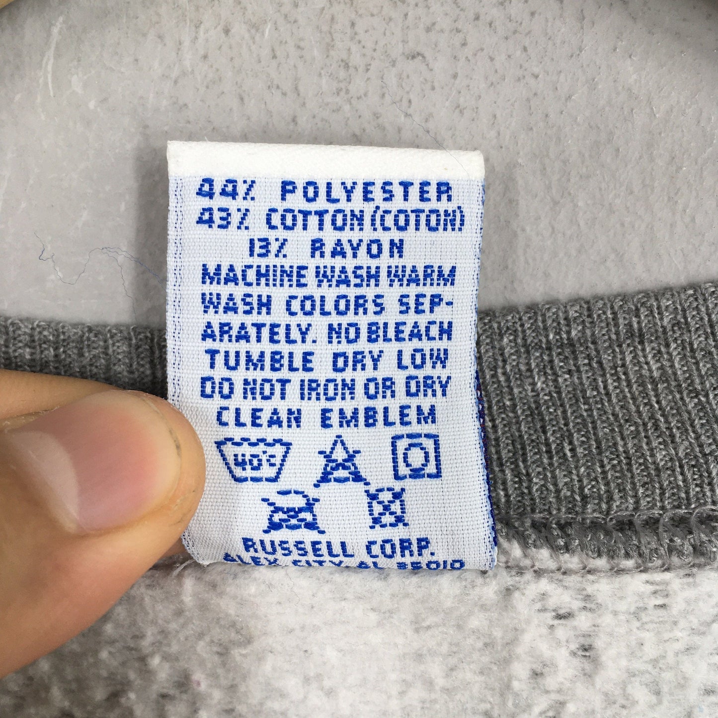 Russell Athletic Gray Plain Sweatshirt XL