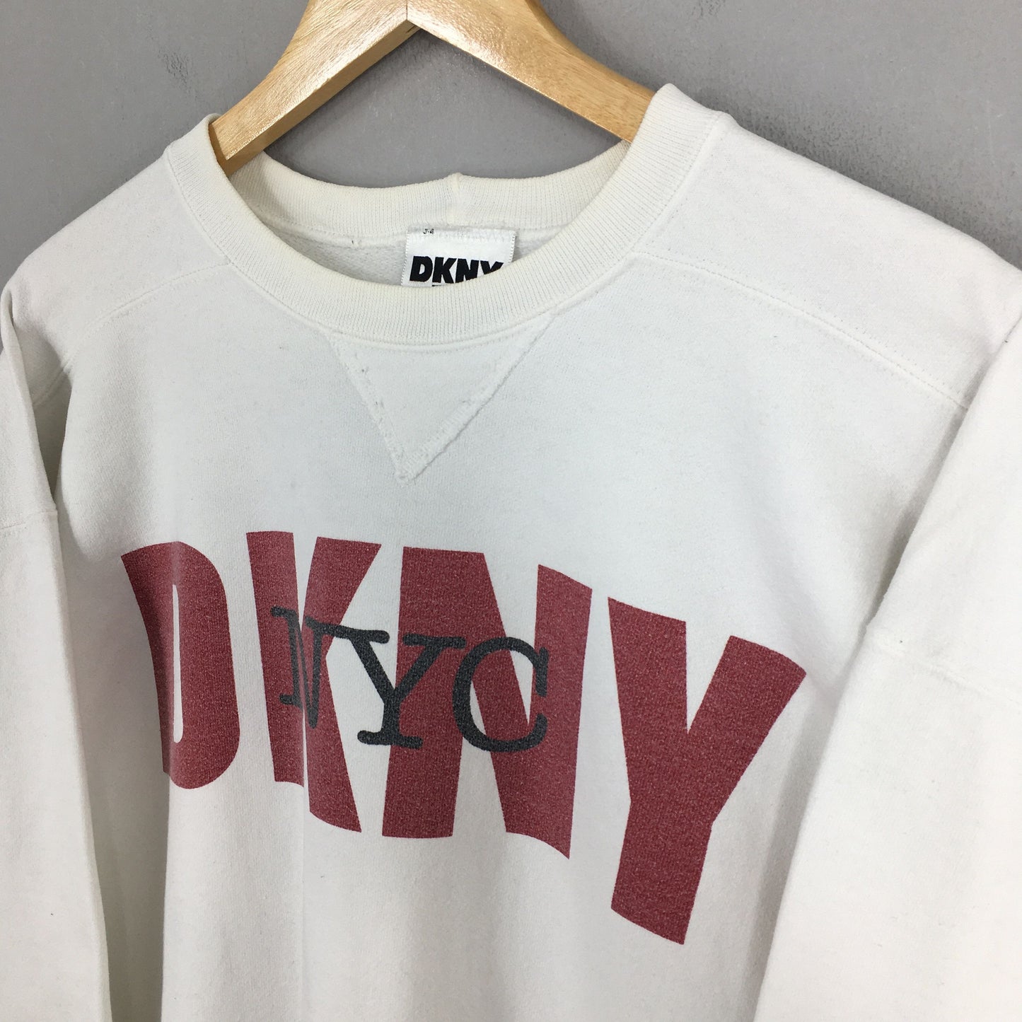 Dkny Jeans White Sweatshirt XXLarge