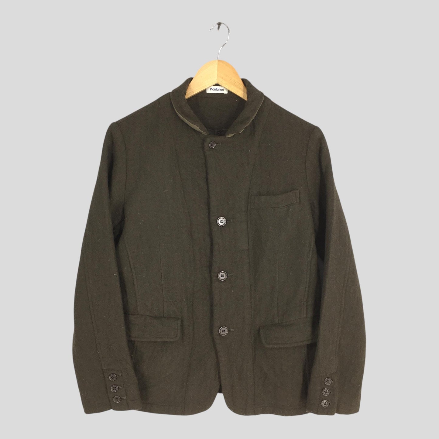 Issey Miyake Plantation Green Wool Jacket Medium