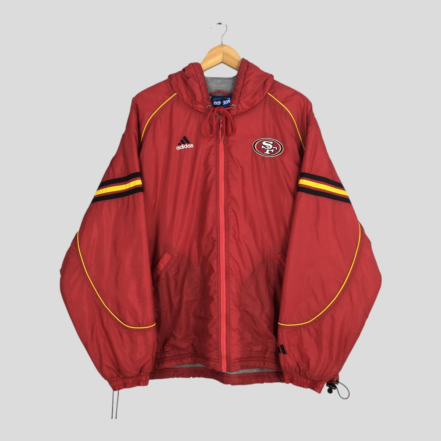 Adidas San Francisco 49ers NFL Hoodie Jacket Large