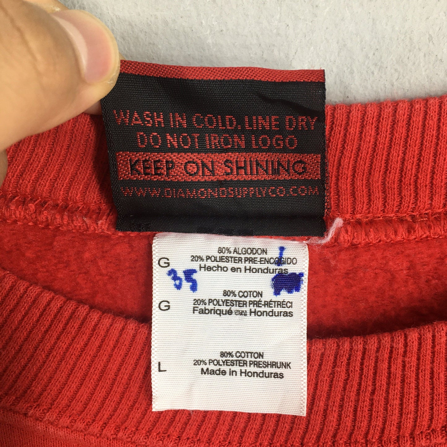 Diamond Supply Co Red Sweater Large