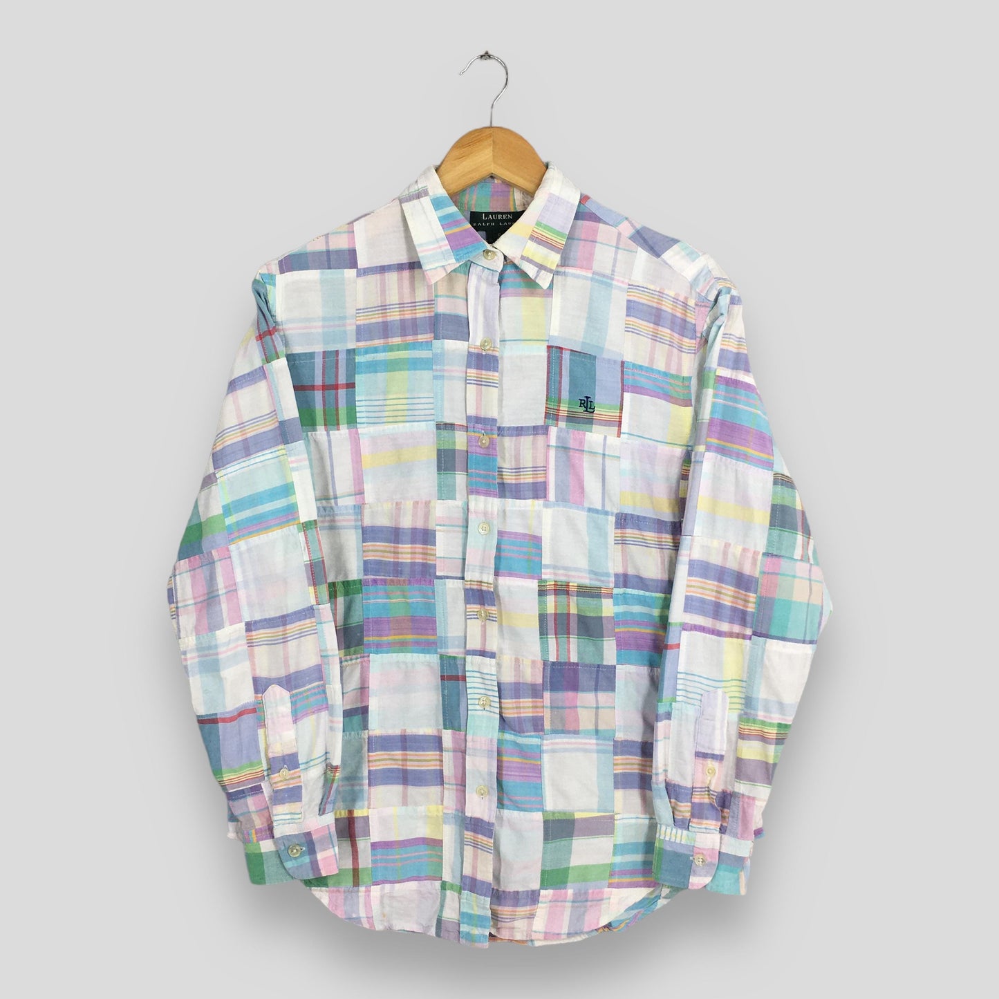 Polo Ralph Lauren Checkered Patchwork Shirt Small