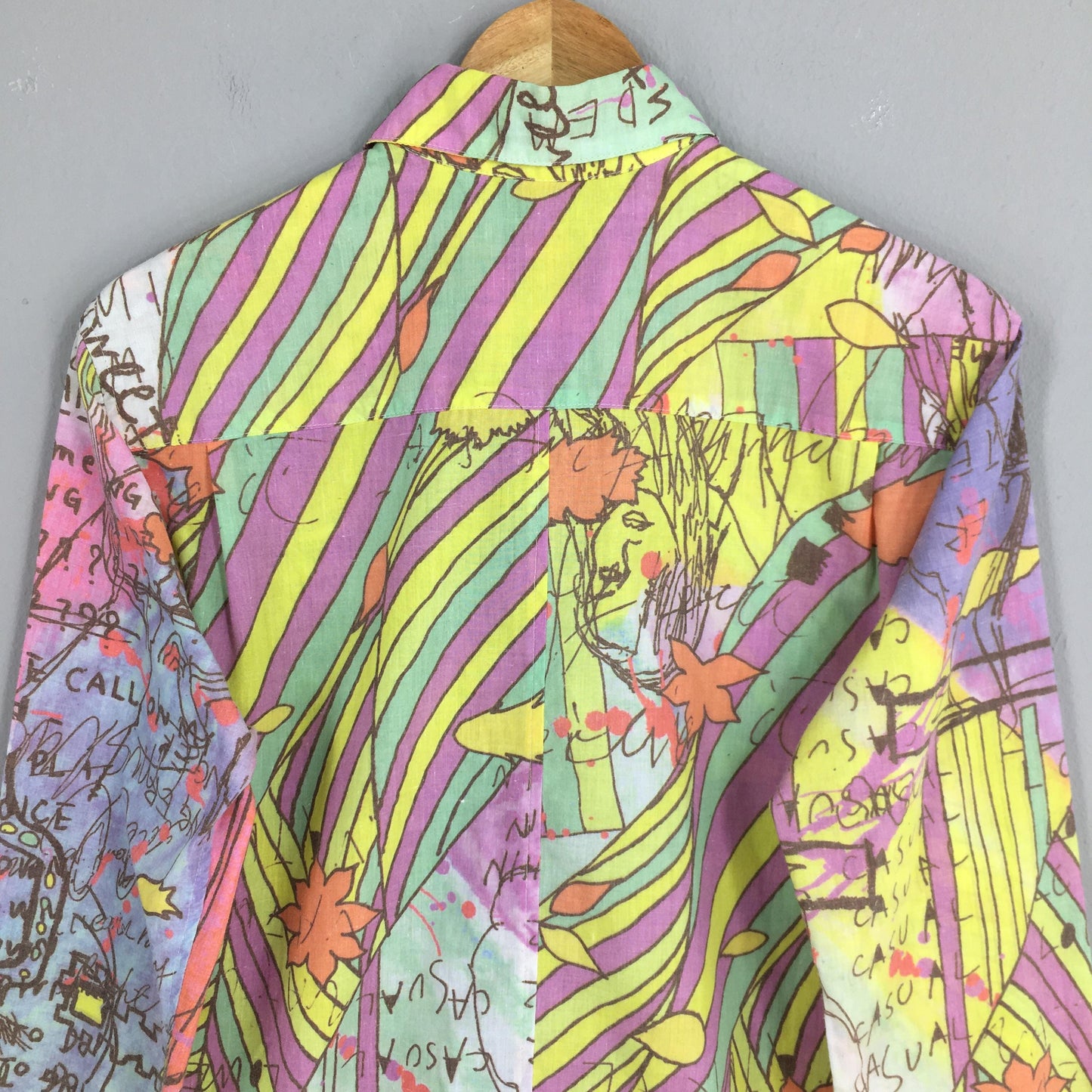 Guell Mustard Abstract Pattern Shirt Medium