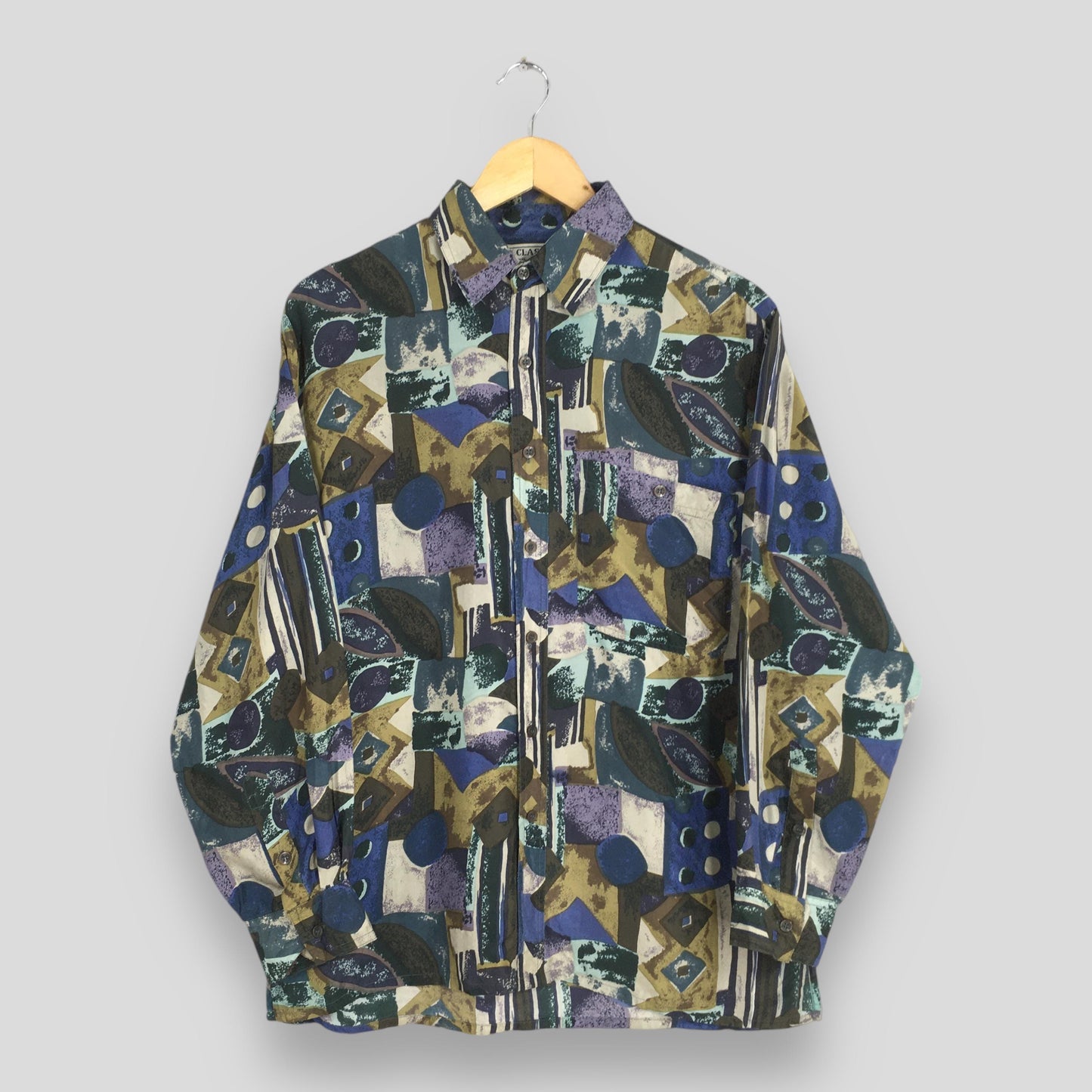 Psychedelic Multicolor Silk Shirt Small