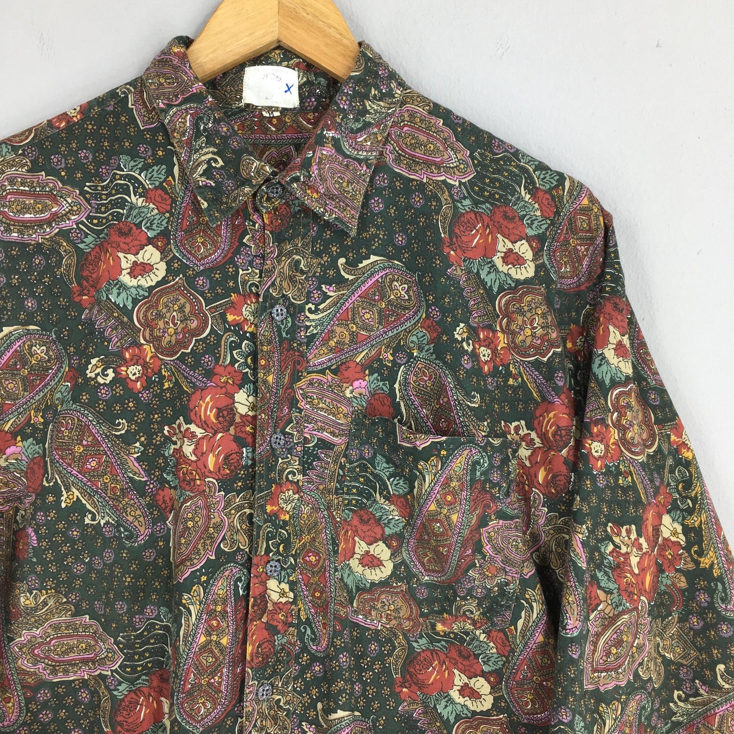 Paisley Floral Casual Shirt Medium