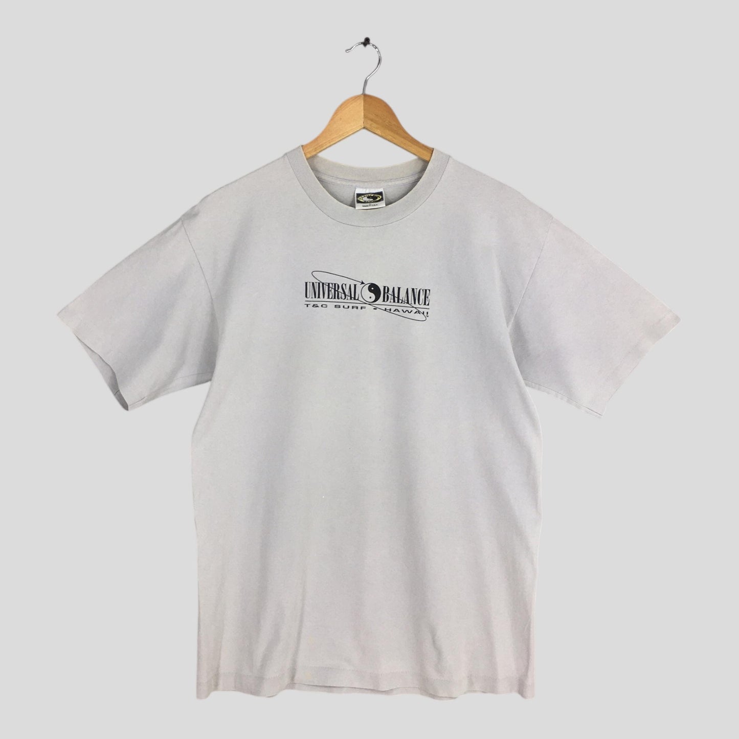 90s T&C Surf Designs Hawaii Yin Yang Surf Gray Tshirt