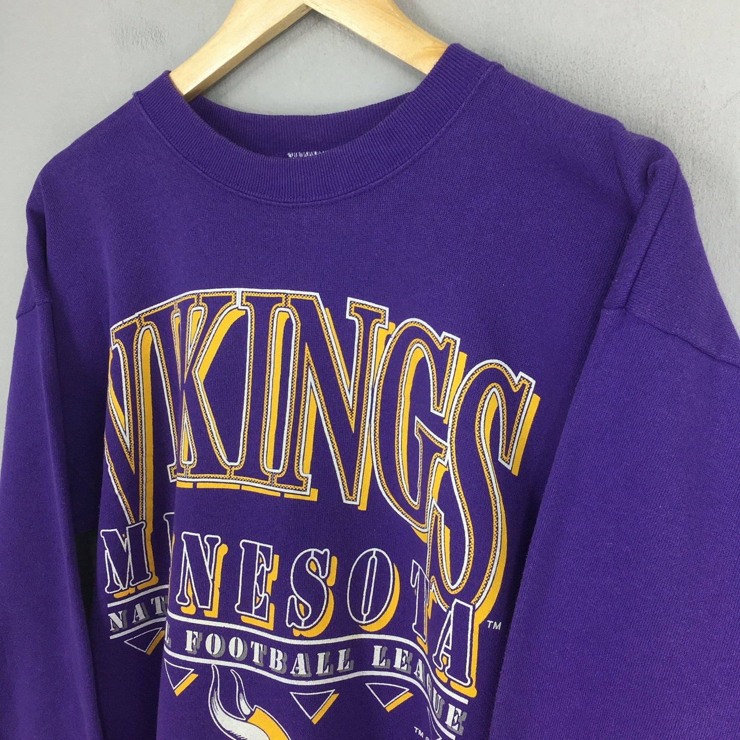 Minnesota Vikings NFL Rugby Purple Sweatshirt Large