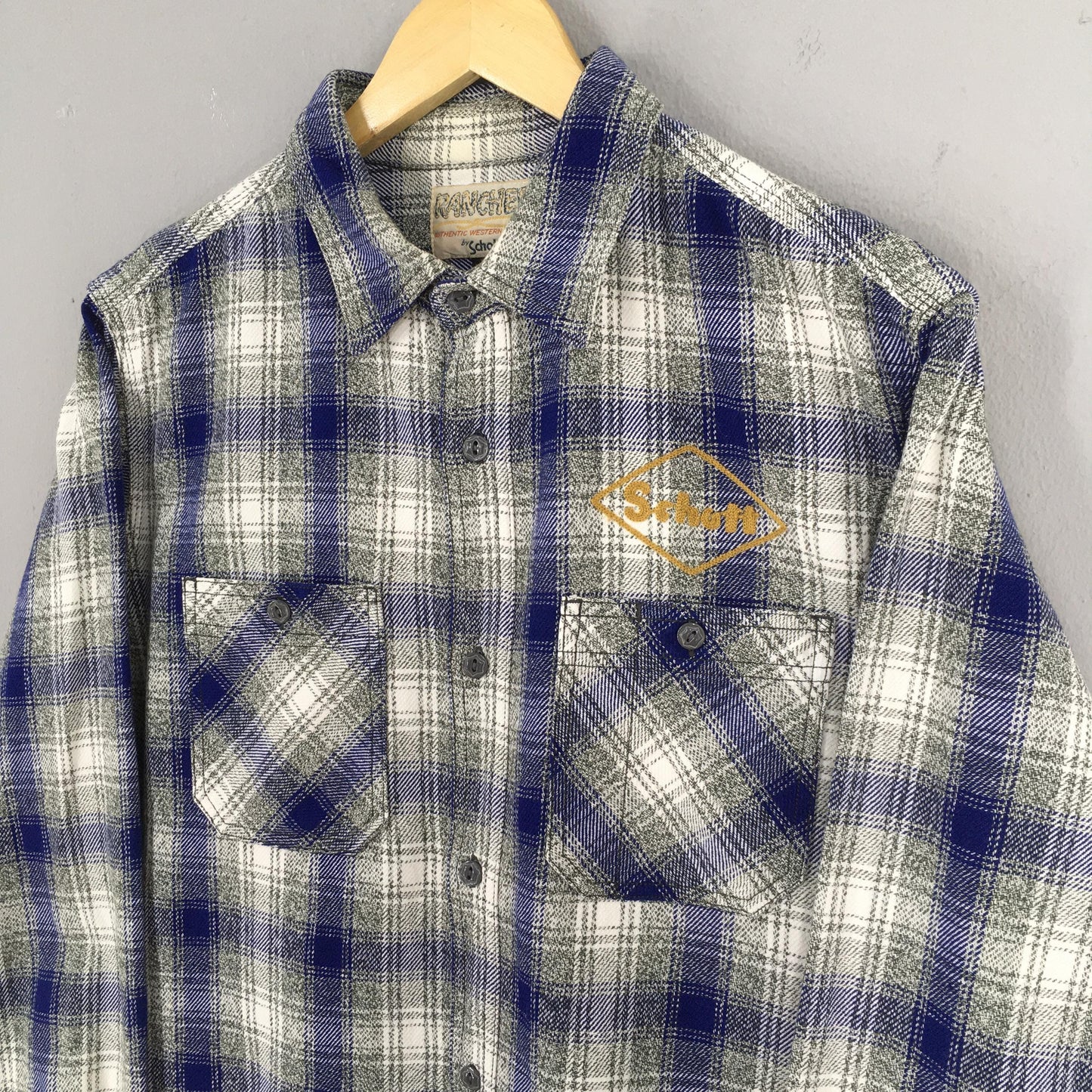 Rancher Schott Plaid Shadow Flannel Large