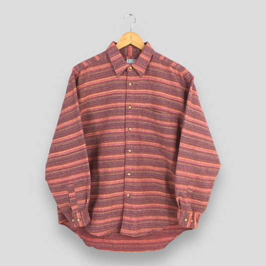 Kansai Man Japan Multicolor Stripes Shirt Large