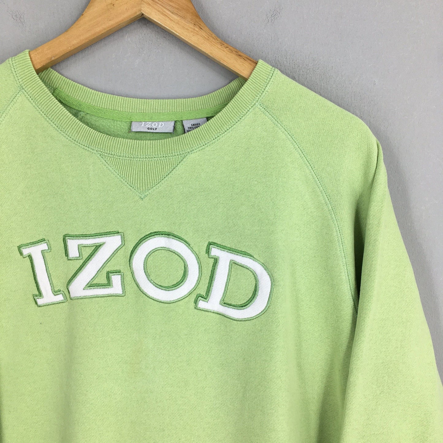 Izod Spell Out Embroidered Women Sweatshirt Large