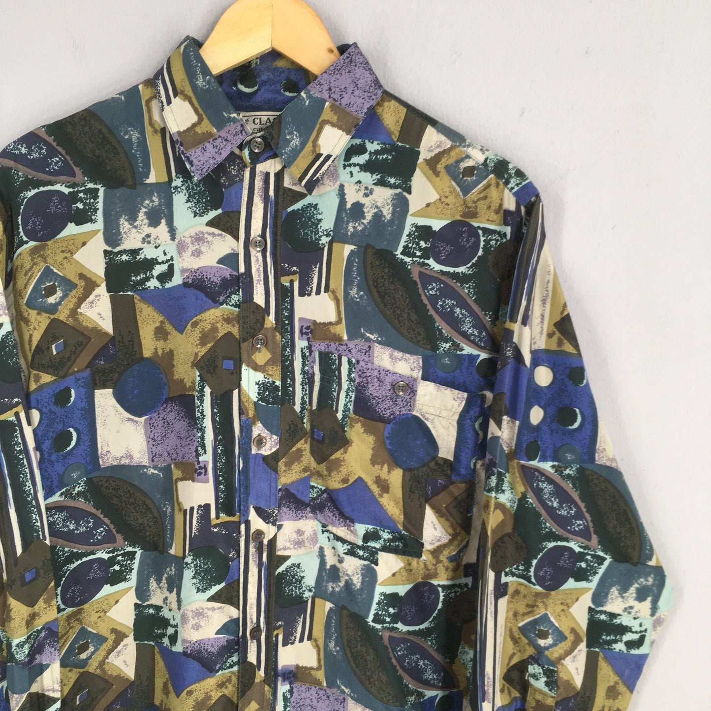 Psychedelic Multicolor Silk Shirt Small