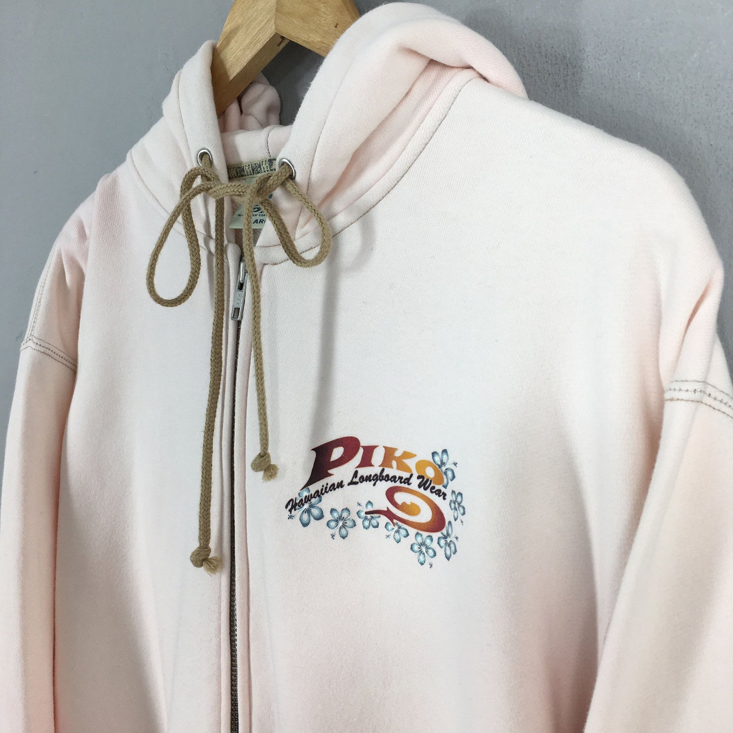 Piko Surf Soft Pink Sweatshirt Hoodie Large