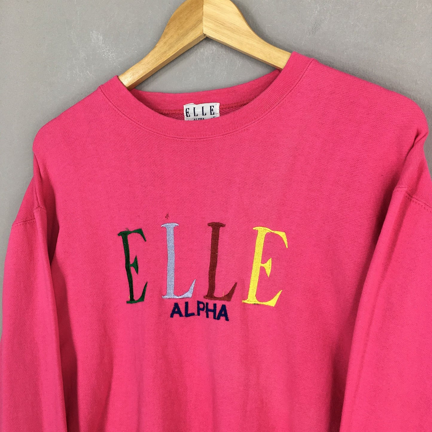 Elle Alpha Pink Sweatshirt Medium