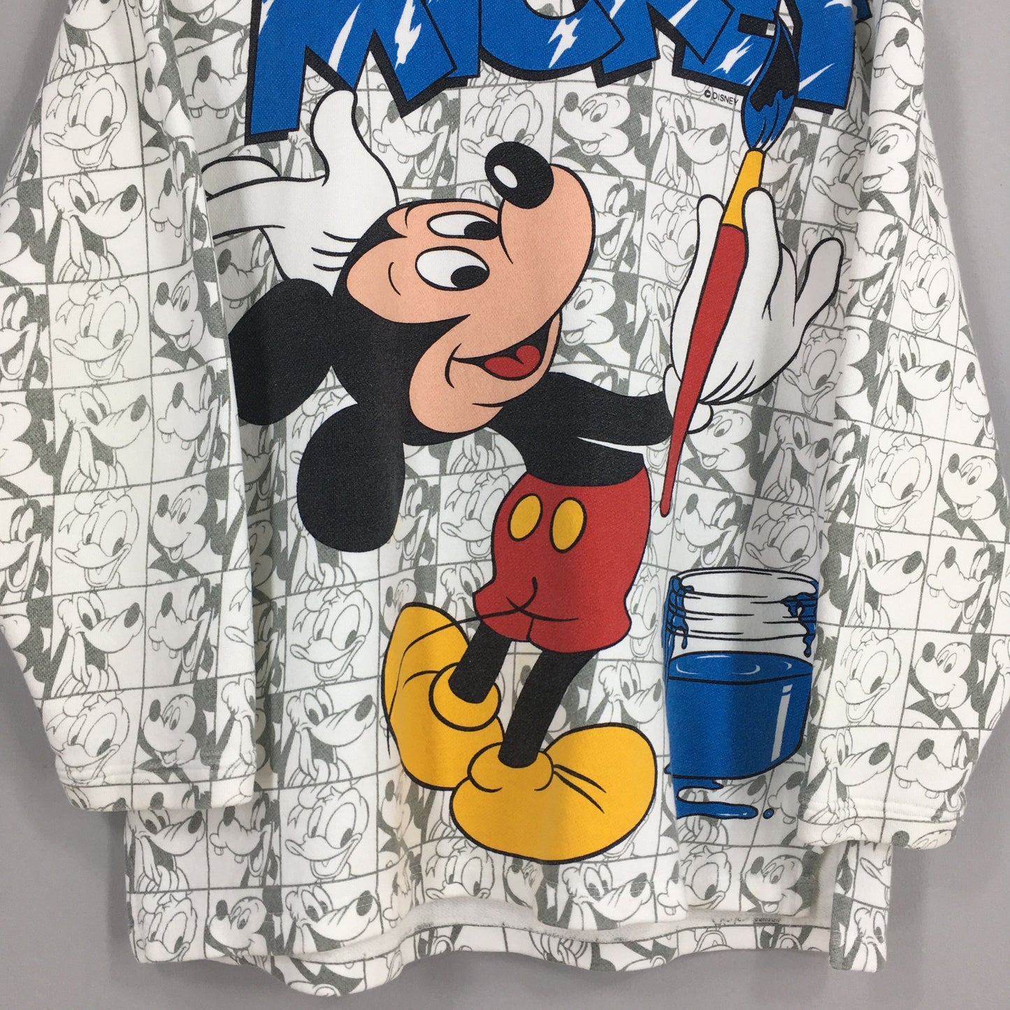 Mickey Mouse Goofy Sweatshirt White Large